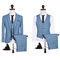 Plaid costumes hommes costume costume hommes avec pantalon marié bleu