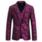 Slim fit business 5xl rose costumes pour hommes hommes blazer grande taille floral