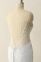 Robe de mariée de sirène au niveau de genou avec bouton longueur au ras du sol en organza