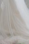 Robe de mariée naturel a-ligne col en forme de cœur cordon manche nulle