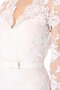 Robe de mariée discrete longue en plage avec nœud à boucles ceinture en étoffe
