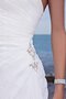Robe de mariée naturel de fourreau dénudé avec perle de traîne moyenne