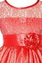 Robe cortège fille plissage avec décoration dentelle avec sans manches appliques avec fleurs