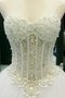 Robe de mariée cordon exquis avec perle col en forme de cœur naturel