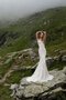 Robe de mariée romantique facile luxueux jusqu'au sol decoration en fleur