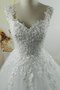 Robe de mariée onirique appliques longueru au niveau de sol de mode de bal naturel