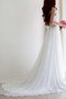 Robe de mariée luxueux plissage a plage en chiffon de traîne courte