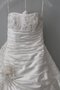 Robe de mariée longueru au niveau de sol cordon de col en cœur textile taffetas a-ligne