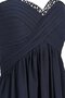 Robe demoiselle d'honneur plissage de bustier de tour de ceinture empire avec zip a-ligne