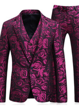 Slim fit business 5xl rose costumes pour hommes hommes blazer grande taille floral