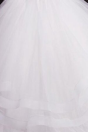 Robe de mariée textile en tulle de col en cœur avec perle ligne a longueur au ras du sol