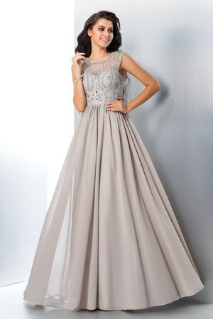 Robe de soirée longue naturel de princesse fermeutre eclair ligne a