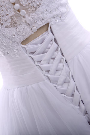 Robe de mariée formelle impressioé pailleté simple avec sans manches