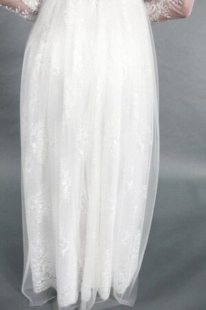 Robe de mariée v col profonde textile en tulle appliques v encolure avec ruban