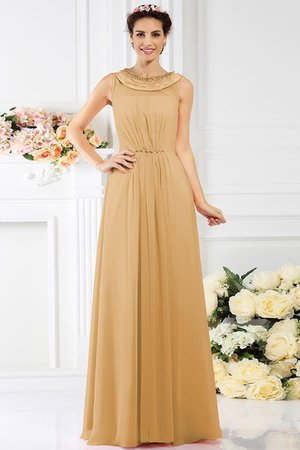 Robe demoiselle d'honneur longue de princesse avec zip avec perle avec sans manches