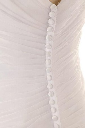 Robe de mariée naturel en organza croisade v encolure avec sans manches