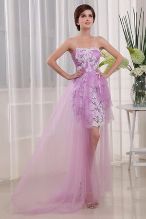 Robe de cocktail bref à la mode en tulle ruché ligne a