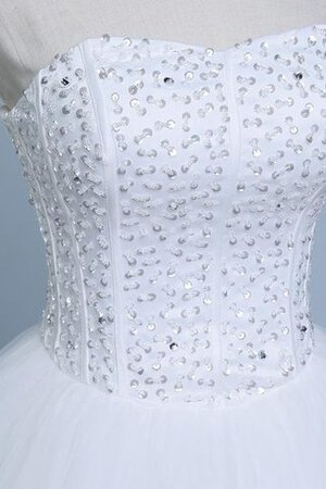 Robe de mariée avec lacets de mode de bal de col en cœur textile en tulle en dentelle