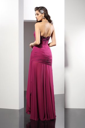 Robe de soirée longue avec zip de bustier avec perle avec sans manches