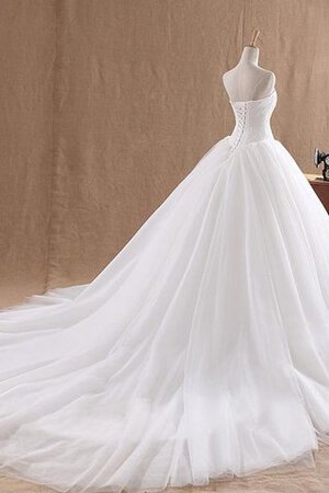 Robe de mariée en organza en dentelle de mode de bal de col en cœur textile en tulle