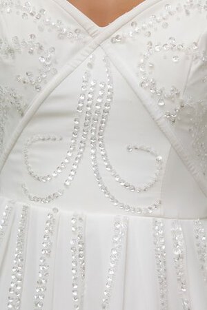 Robe de mariée nature facile avec perle bretelles spaghetti fermeutre eclair