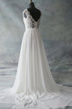 Robe de mariée simple luxueux pailleté avec manche courte de traîne moyenne