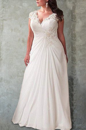 Robe de mariée avec manche longue lache morden de traîne courte naturel