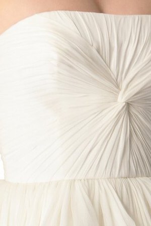 Robe de mariée plissage longueur au ras du sol en organza de bustier avec sans manches