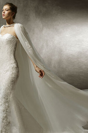 Robe de mariée en satin de traîne moyenne glamour de sirène officiel