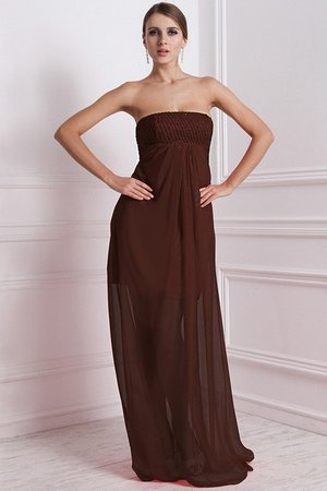 Robe demoiselle d'honneur longue fermeutre eclair de bustier avec perle de princesse