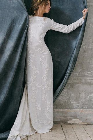 Robe de mariée classique simple fermeutre eclair au niveau de cou longueru au niveau de sol