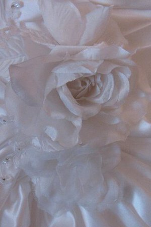 Robe de mariée longueru au niveau de sol cordon de col en cœur textile taffetas a-ligne