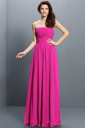 Robe demoiselle d'honneur plissage de bustier manche nulle de princesse en chiffon