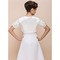 Taffetas blanc Chic | Moderne Avec bowknot Bolero