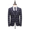 Costume homme slim fit costumes blazers annuel réunion plaid hommes costumes 3 pièce