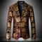 Imprimé costume tendance mode nouveau slim convient blazers veste manteau fleur