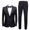 Veste marié slim fit costumes pour hommes 2 pièces costumes de mariage pour hommes noir