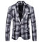 Nouveaux hommes mode manteau/hommes plaid costume veste fleur