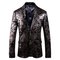 Hommes impression mode hommes smoking costume porter blazers scène