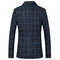 Hommes blazer costume homme costume masculino slim fit gentleman plaid