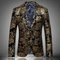 Floral classique marque hommes blazer décontracté imprimé