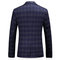 Ensemble slim fit mariage hommes costumes plaid 3 pièces hommes costumes marque un bouton