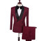 Personnalisé mode costumes rouge fête costumes pour hommes double boutonnage