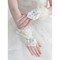 Satin perles ivoire Gants de mariée de luxe