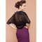 Mousseline de soie noire Chic | Moderne rides Bolero