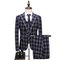 Costume homme slim fit costumes blazers annuel réunion plaid hommes costumes 3 pièce