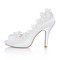 Chaussures de mariage romantique talons hauts taille réelle du talon 3.94 pouce plates-formes