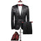 Qriginal hommes costumes nouveauté costume de smoking slim fit noir