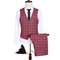 Slim coréen costumes pour homme 3 pièces plaid costumes affaires