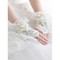 Satin perles ivoire Gants de mariée de luxe